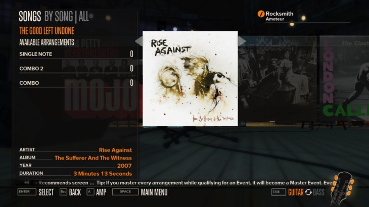 Rocksmith - Rise Against - The Good Left Undone - 游戏机迷 | 游戏评测