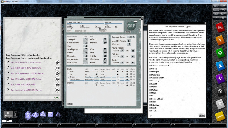 Fantasy Grounds - Basic Roleplaying (BRP) Ruleset - 游戏机迷 | 游戏评测