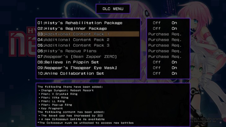 Hyperdimension Neptunia Re;Birth2 Additional Content Pack 1/ コンテンツ追加パック１ / 內容補充包１ - 游戏机迷 | 游戏评测