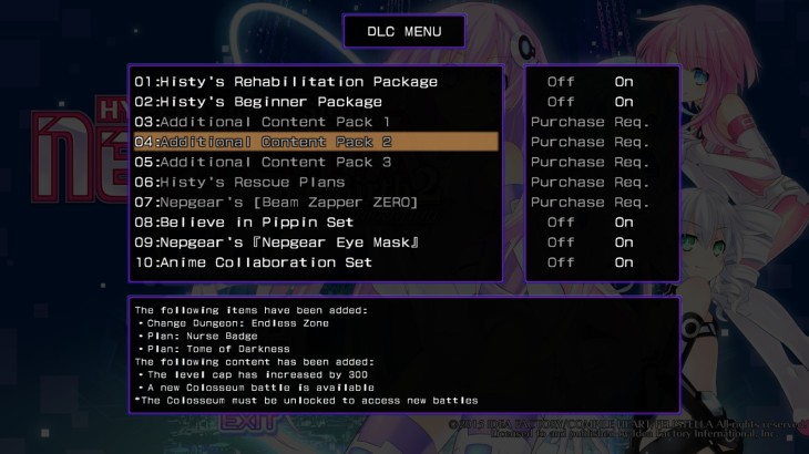 Hyperdimension Neptunia Re;Birth2 Additional Content Pack 2 / コンテンツ追加パック２ / 內容補充包２ - 游戏机迷 | 游戏评测