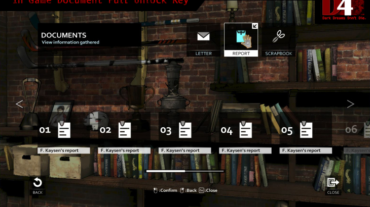 D4: In Game Document Full Unlock Key - 游戏机迷 | 游戏评测