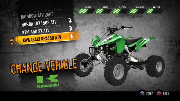 MX vs. ATV Supercross Encore - Kawasaki KFX450 ATV - 游戏机迷 | 游戏评测