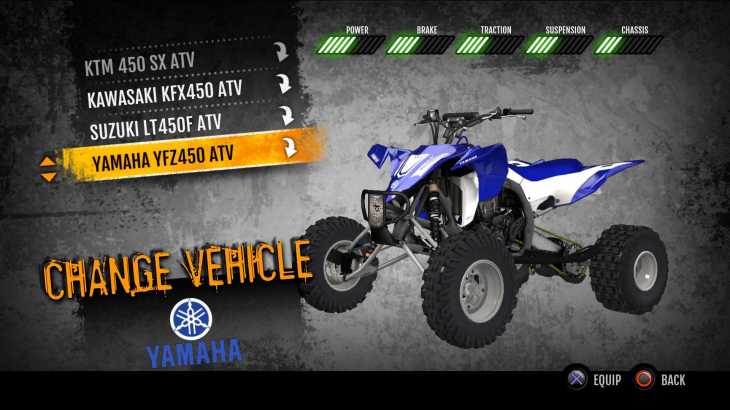 MX vs. ATV Supercross Encore - Yamaha YFZ450 ATV - 游戏机迷 | 游戏评测