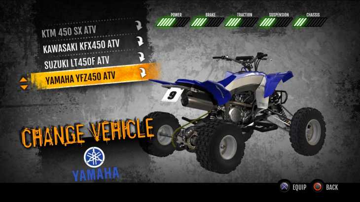 MX vs. ATV Supercross Encore - Yamaha YFZ450 ATV - 游戏机迷 | 游戏评测