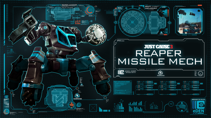 Just Cause™ 3 DLC: Reaper Missile Mech - 游戏机迷 | 游戏评测