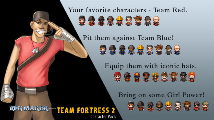 RPG Maker MV - Team Fortress 2 Character Pack - 游戏机迷 | 游戏评测