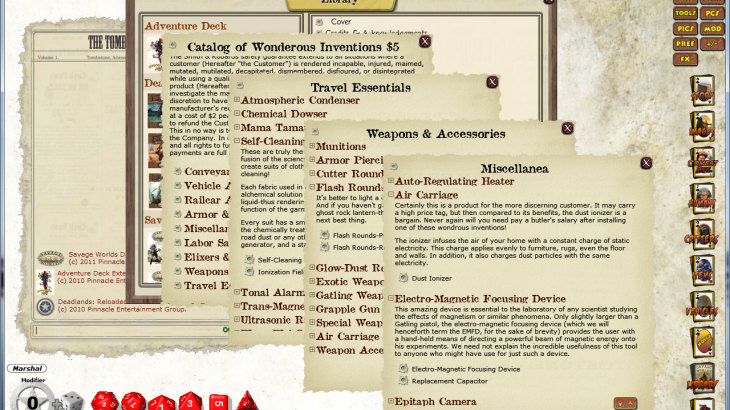 Fantasy Grounds - Deadlands: The 1880 Smith & Robards Catalog - 游戏机迷 | 游戏评测