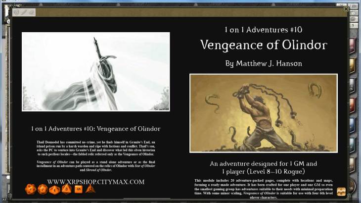 Fantasy Grounds - 1 on 1 Adventures #10: Vengeance of Olindor (3.5E) - 游戏机迷 | 游戏评测