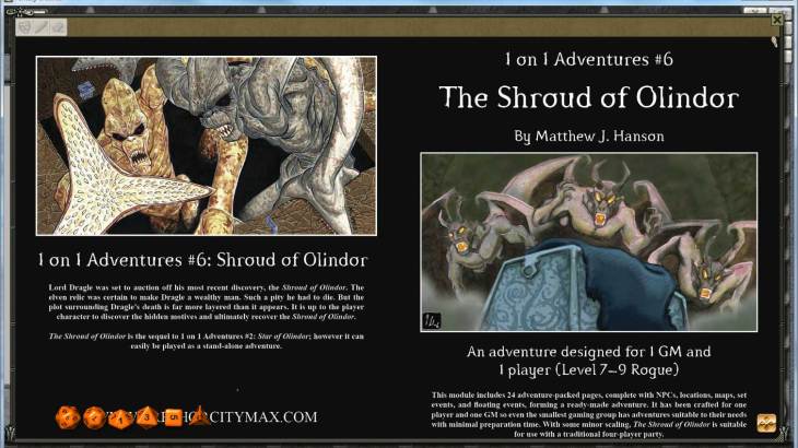 Fantasy Grounds - 1 on 1 Adventures #6: The Shroud of Olindor (3.5E/PFRPG) - 游戏机迷 | 游戏评测