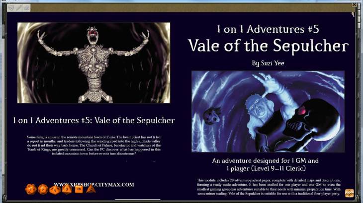 Fantasy Grounds - 1 on 1 Adventures #5: Vale of the Sepulcher (3.5E/PFRPG) - 游戏机迷 | 游戏评测