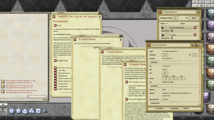 Fantasy Grounds - Mini-Dungeon #013: The Case of the Scrupulous Pawnbroker (PFRPG) - 游戏机迷 | 游戏评测