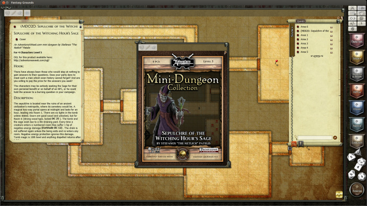 Fantasy Grounds - Mini-Dungeon #020: Sepulchre of the Witching Hour's Sage (PFRPG) - 游戏机迷 | 游戏评测