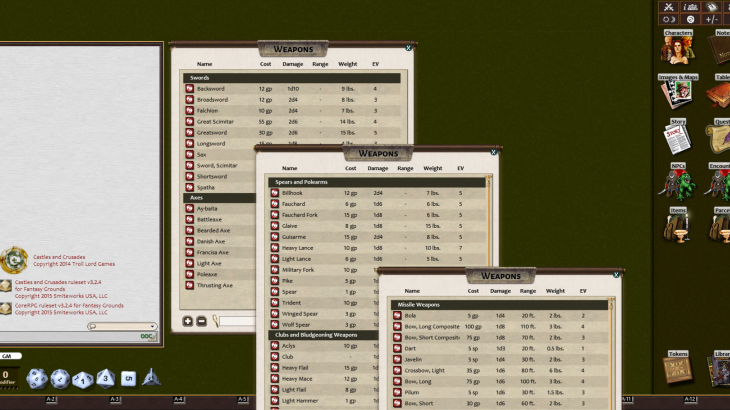 Fantasy Grounds - Castellan's Guide to Arms & Armor (Castles & Crusades) - 游戏机迷 | 游戏评测