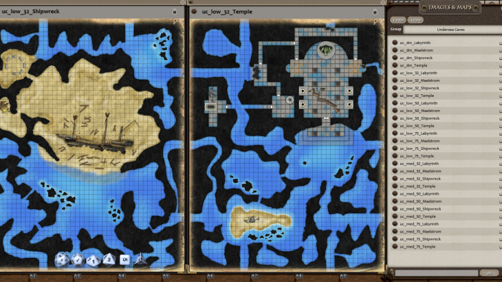 Fantasy Grounds - 0one's Colorprints #6: Undersea Caves (Map Pack) - 游戏机迷 | 游戏评测