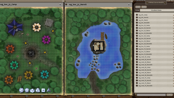 Fantasy Grounds - 0one's Colorprints #9: Woodland Glades (Map Pack) - 游戏机迷 | 游戏评测