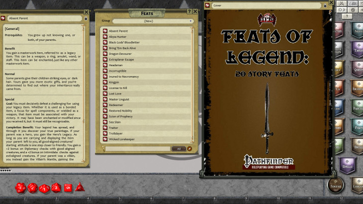 Fantasy Grounds - Feats of Legend: 20 Story Feats (PFRPG) - 游戏机迷 | 游戏评测