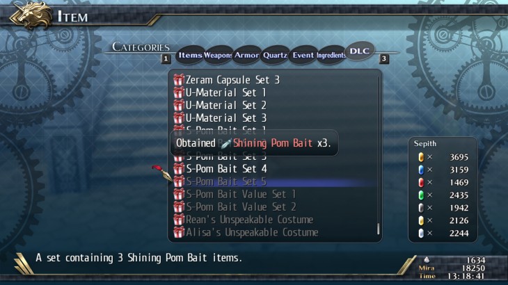 The Legend of Heroes: Trails of Cold Steel II - Shining Pom Bait Set 5 - 游戏机迷 | 游戏评测