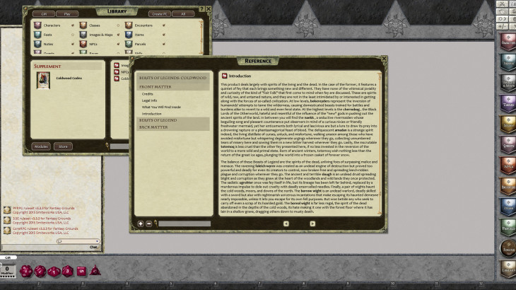 Fantasy Grounds - Beasts of Legend: Coldwood Codex (PFRPG) - 游戏机迷 | 游戏评测