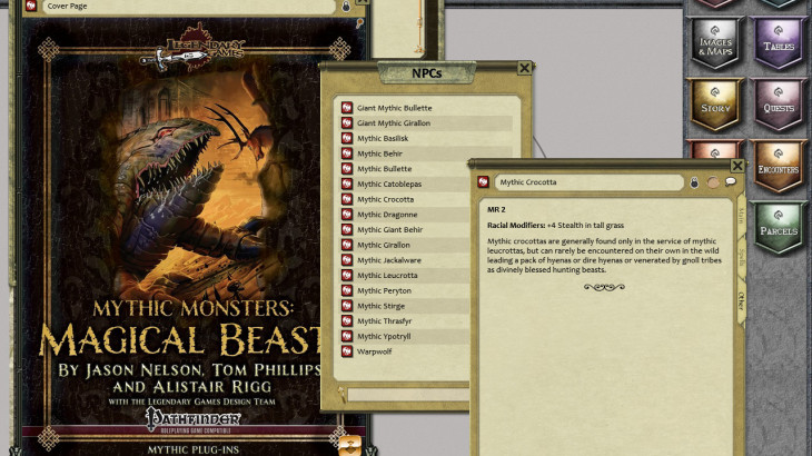 Fantasy Grounds - Mythic Monsters #15: Magical Beasts (PFRPG) - 游戏机迷 | 游戏评测