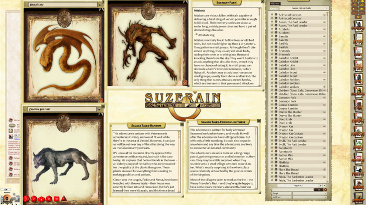 Fantasy Grounds - Suzerain: Caladon Falls (Savage Worlds) - 游戏机迷 | 游戏评测