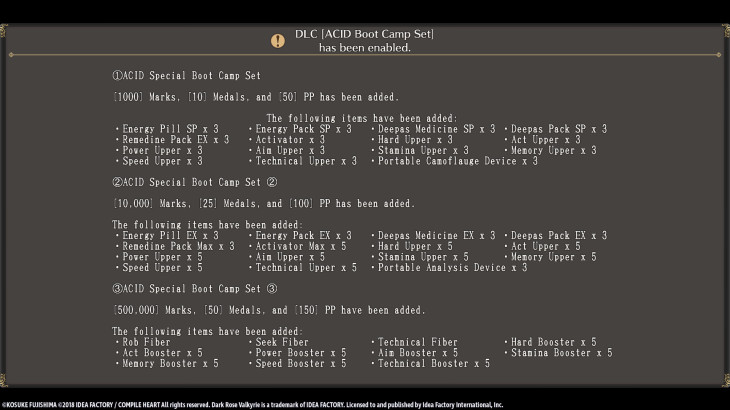 Dark Rose Valkyrie: ACID Boot Camp Set / ACID特別体験入隊セット / ACID特別體驗入隊禮包 - 游戏机迷 | 游戏评测