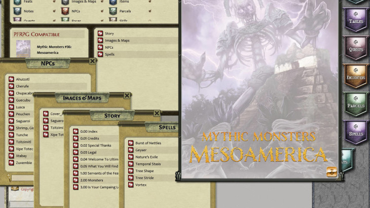 Fantasy Grounds - Mythic Monsters #36: Mesoamerica (PFRPG) - 游戏机迷 | 游戏评测