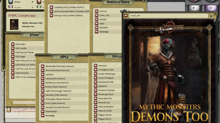 Fantasy Grounds - Mythic Monsters #35: Demons Too (PFRPG) - 游戏机迷 | 游戏评测