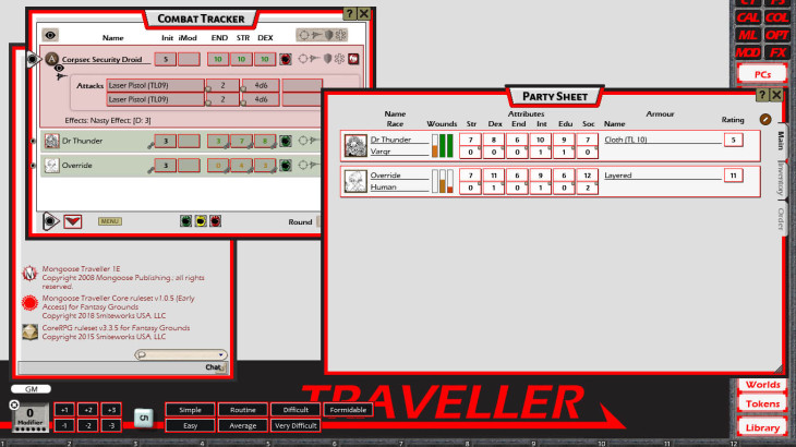 Fantasy Grounds - Traveller Mongoose 1E Ruleset (Traveller 1E Mongoose) - 游戏机迷 | 游戏评测