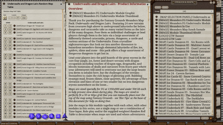 Fantasy Grounds - Meanders Map Pack: Undervaults & Dragon Lairs (Map Pack) - 游戏机迷 | 游戏评测